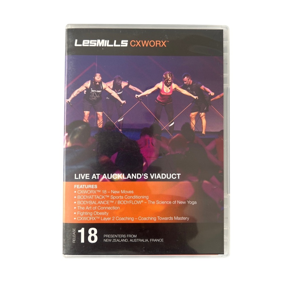 Les Mills CXWORX 18 DVD CD Set Live at Auckland Viaduct Core Fitness Workout